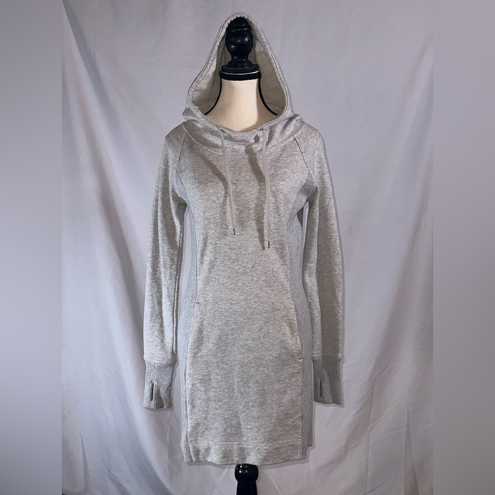Athleta • Hayes Gray Hoodie Sweater Dress • Size XXS